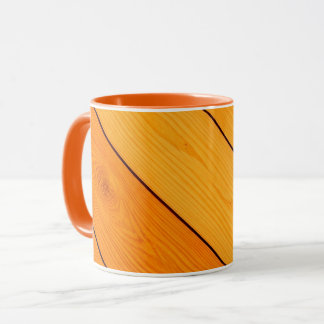 Wood Pattern orange coffee Mug