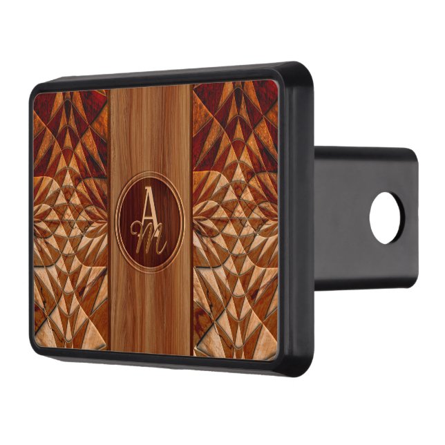 Wood Pattern Trailer Hitch Cover (Left)