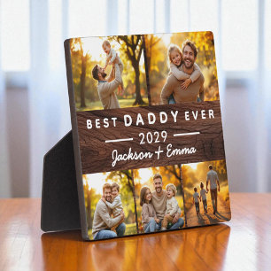 Wood Photo Collage Father's Day Best Daddy Ever Plaque