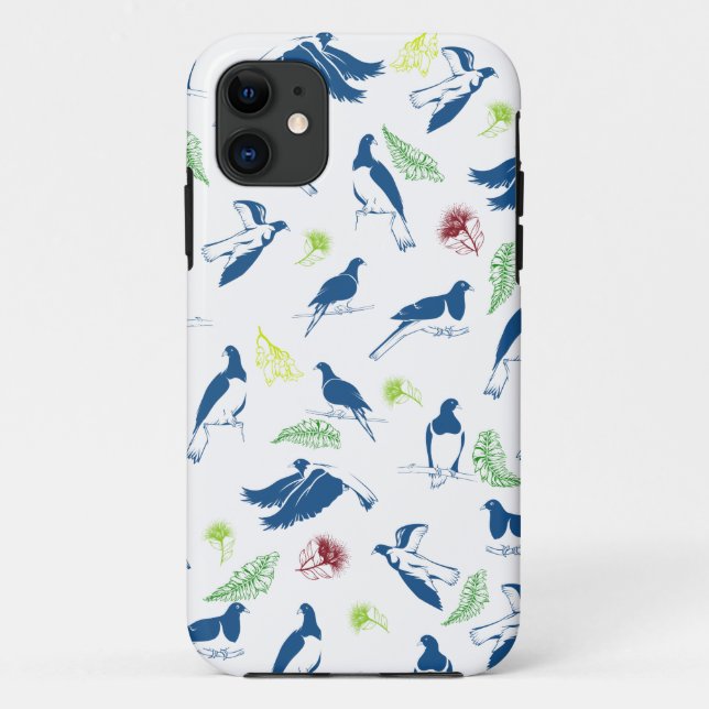 Wood Pigeon Kereru N.Z. birds pattern Case-Mate iPhone Case (Back)
