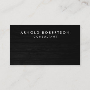 Wood Plain Grey Professional Business Card