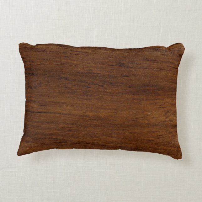 Wood Plank Plain Texture Lumber Accent Pillow (Back)