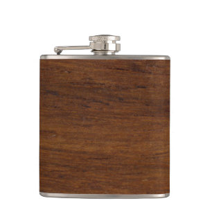 Wood Plank Plain Texture Lumber Hip Flask