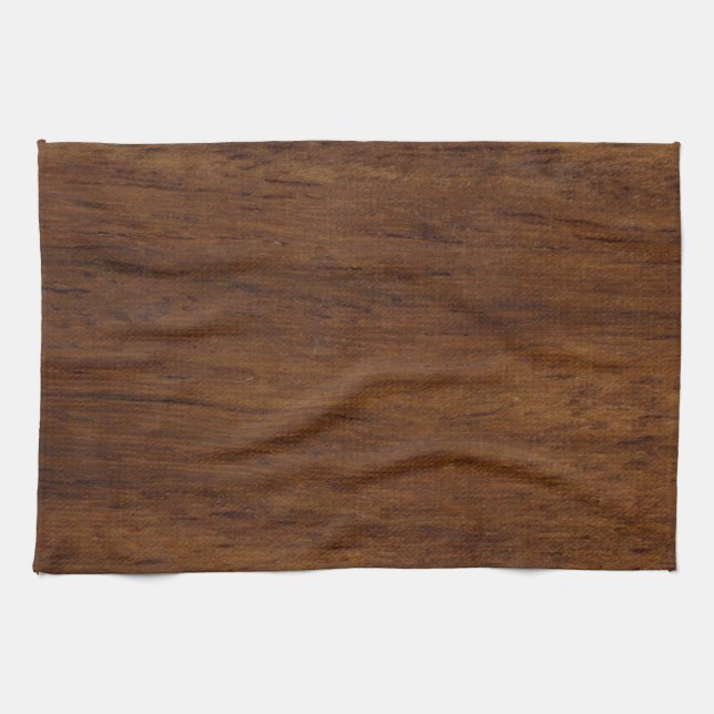 Wood Plank Plain Texture Lumber Kitchen Towel (Horizontal)