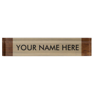 Wood Plank Plain Texture Lumber Nameplate