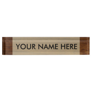 Wood Plank Plain Texture Lumber Nameplate