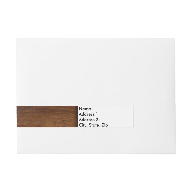 Wood Plank Plain Texture Lumber Wraparound Address Label (Front)