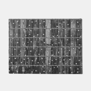 Wood Planks Barbed Wires Doormat