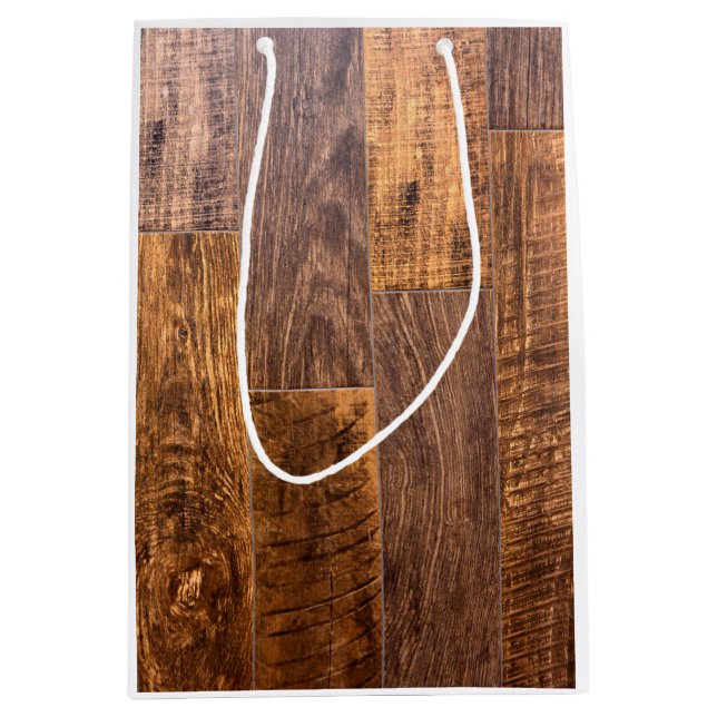 Wood planks medium gift bag (Front)