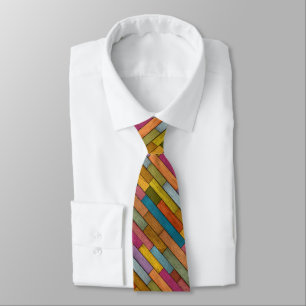 Wood Planks Neck Tie