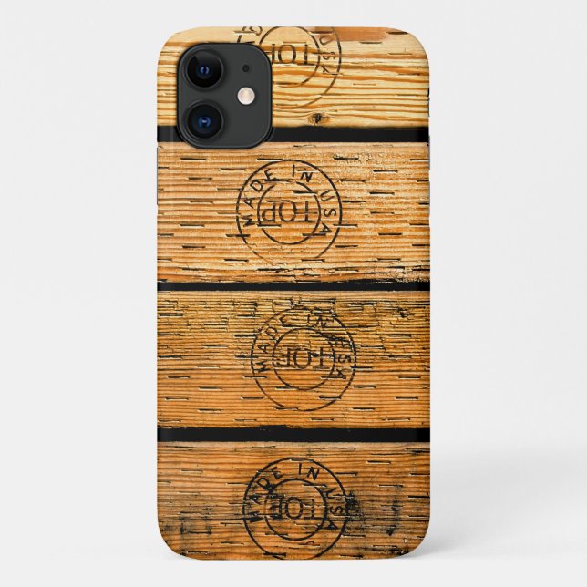 Wood Planks Stamped w "Made in USA" Case-Mate iPhone Case (Back)