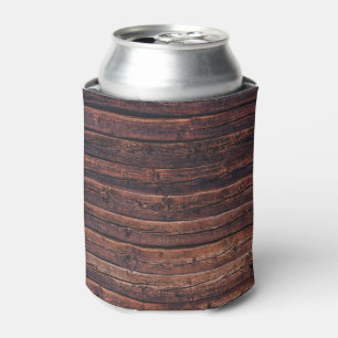 Wood Planks With Grain Details Closeup Photo Image Can Cooler