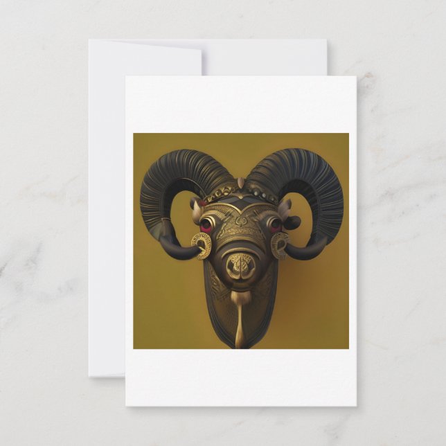Wood Ram Thank You Card (Front)