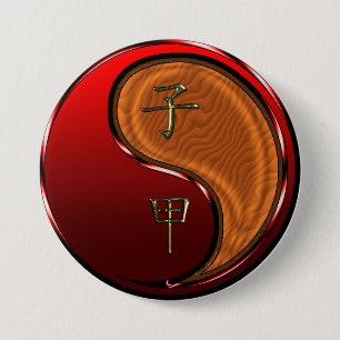 Wood Rat 3 Inch Round Button