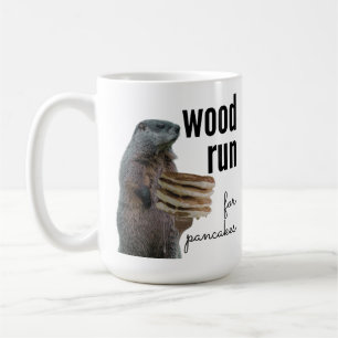 Wood Run for Pancakes (with Woodchuck) Coffee Mug