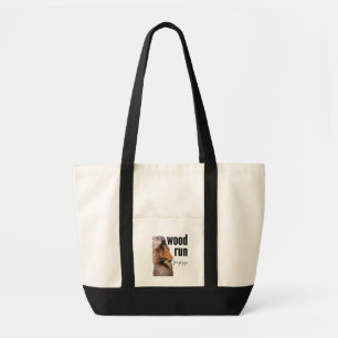 Wood Run for Pizza (with Woodchuck) Tote Bag
