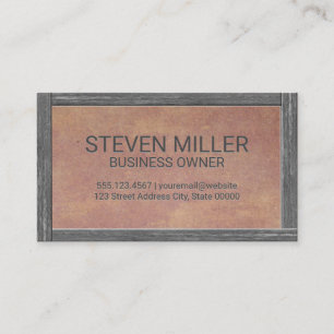 Wood Rustic Border Old Texture Business Card