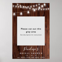 Wood Rustic Bridal Shower Photo Booth Frame