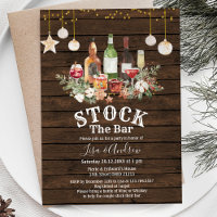 Wood Rustic Couples Shower Stock The Bar