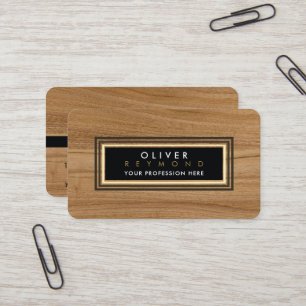 Wood Rustic Modern Classic Professional  Business Card