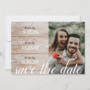 Wood Rustic   Our Story   Favourite Dates   2 Phot Save The Date