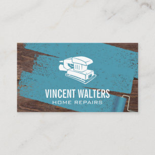 Wood Sander Painter Roller Business Card