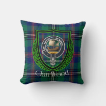 Wood Scottish Clan Tartan & Crest