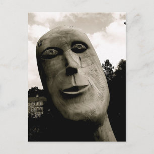 Wood sculpture [mono] postcard