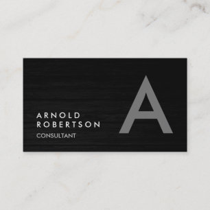 Wood Simple Plain Grey Trendy Business Card
