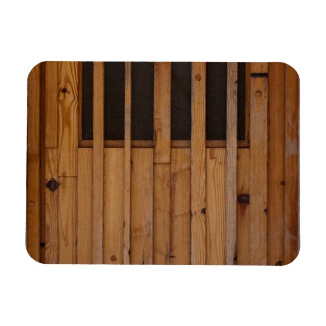 Wood Slats Beach Door Costa Brava Spain Magnet (Horizontal)