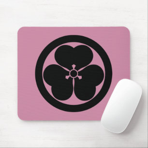 Wood sorrel in a circle mouse pad