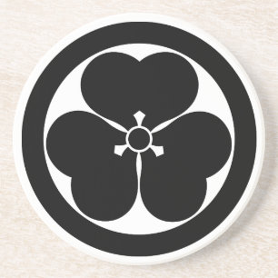 Wood sorrel in circle coaster