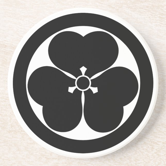 Wood sorrel in circle coaster (Front)