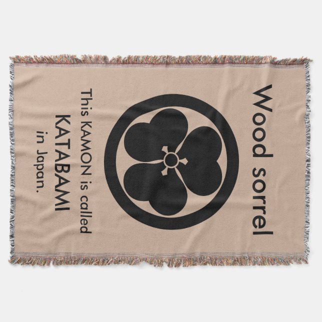 Wood sorrel in circle throw blanket (Front)