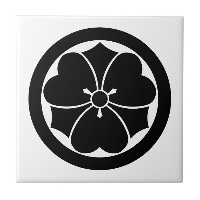 Wood sorrel with swords in circle tile (Front)