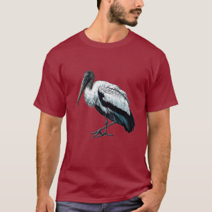 Wood Stork bird Basic Dark T-Shirt