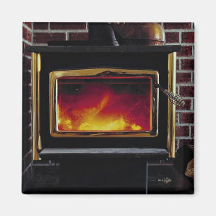 Wood stove magnet