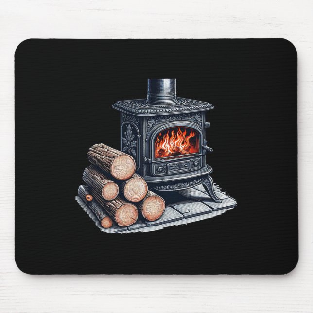 Wood Stove  Mouse Pad (Front)