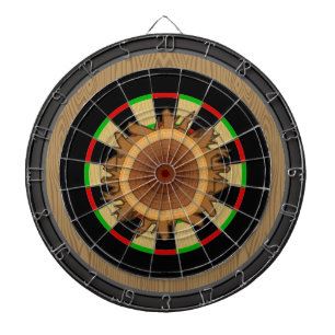 Wood Stump with Wood Grain Target Dartboard