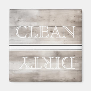 Wood Style Dishwasher Magnet Clean & Dirty