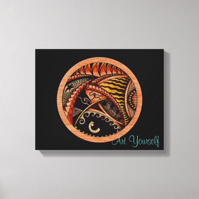 Wood Tattoo Canvas Print (Front)