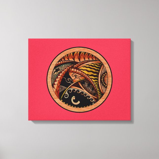 Wood Tattoo Canvas Print (Front)