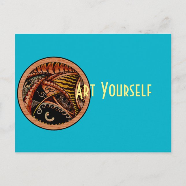 Wood Tattoo Postcard (Front)