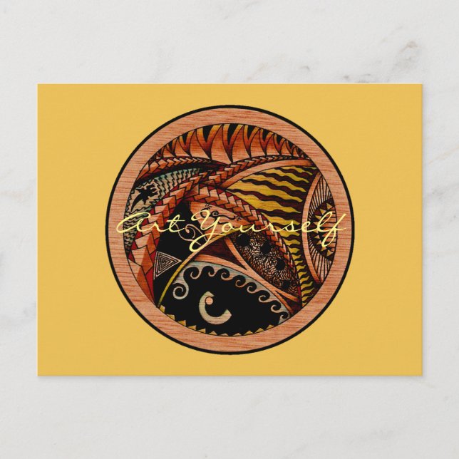Wood Tattoo Postcard (Front)