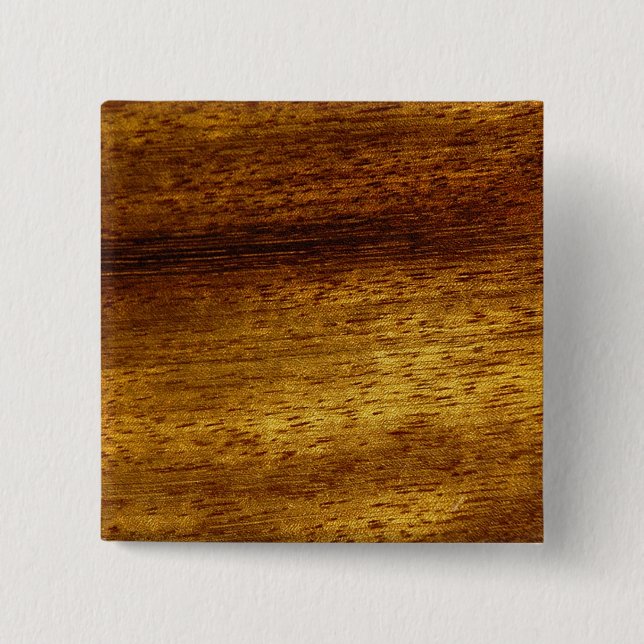 Wood teak 2 inch square button (Front)