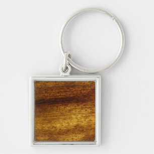 Wood teak keychain