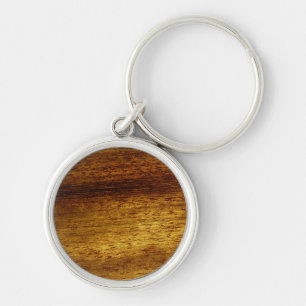 Wood teak keychain