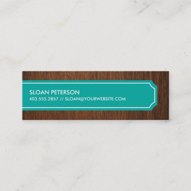 Wood Teal Calling Card (Front)