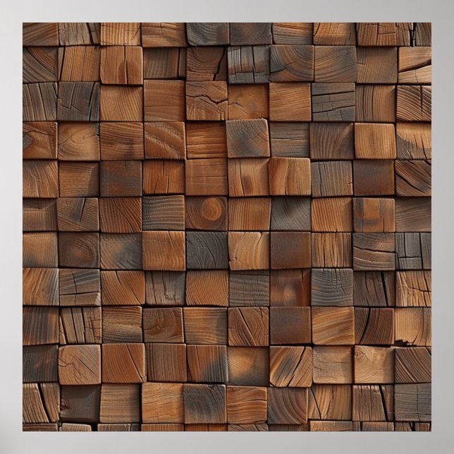 Wood Texture Art Poster (Front)
