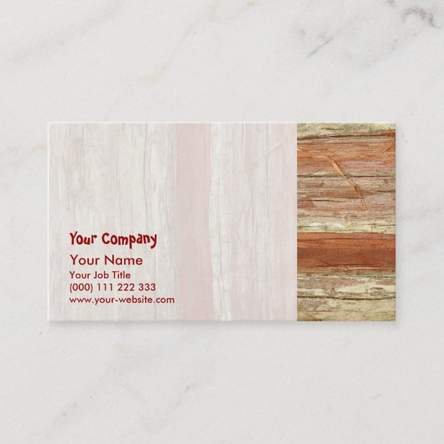 Wood Texture Business Card (Front)